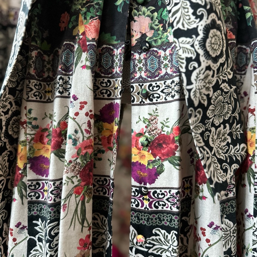 Alice + Olivia | DREAM CASTLE 
Mix Print Long Sleeve Cotton Blend Dress - Picture 8 of 15